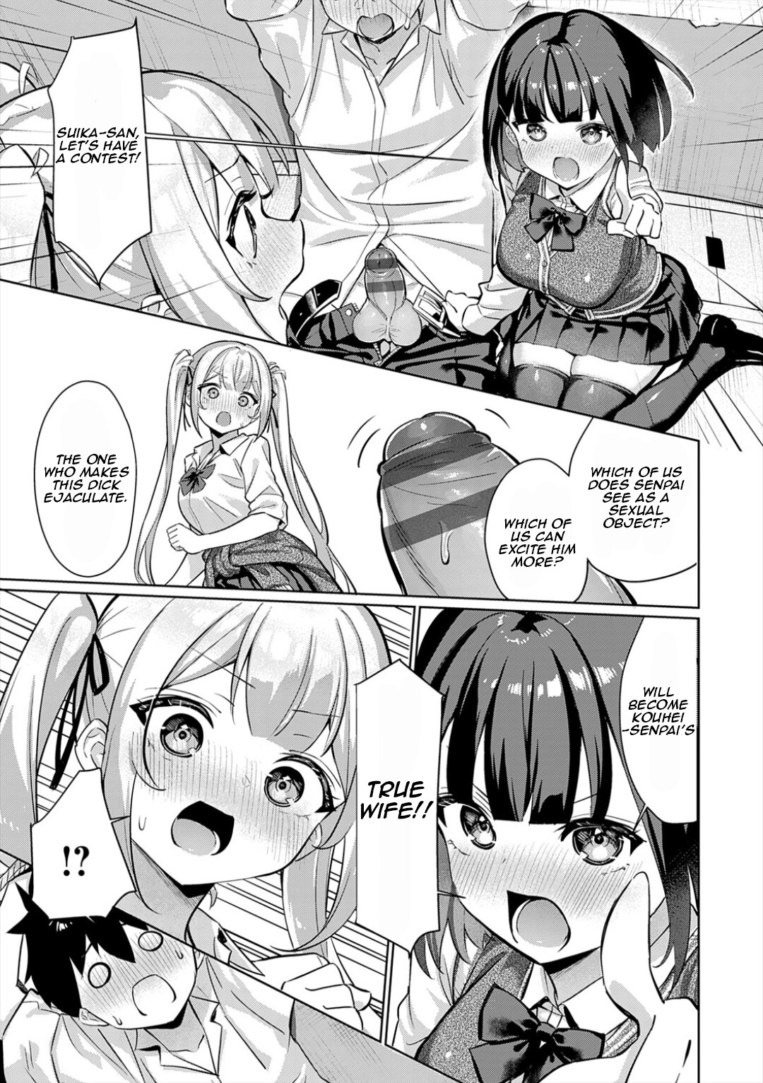 Hentai Manga Comic-Jerk-off battle!-Read-5